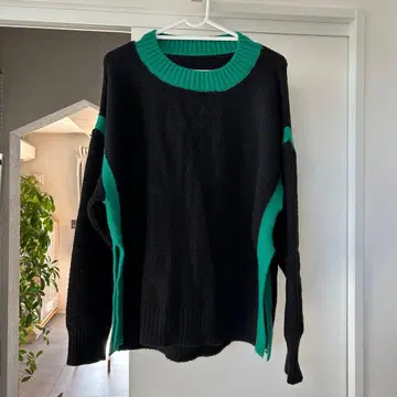 ABITOKYO 바이컬러 니트 그린