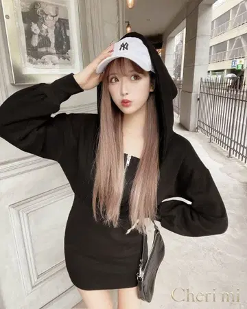 셰리미 cheri mi 후디 원피스 블랙 S 사이즈