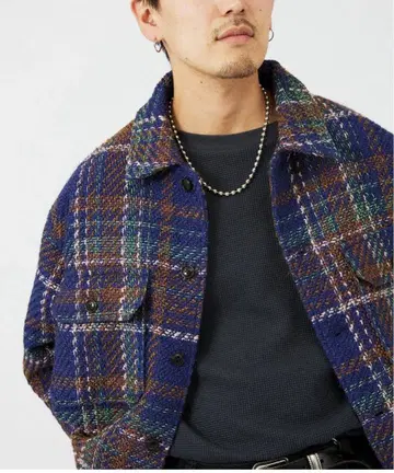 JOURNAL STANDARD relume LOOP 트위드 체크 블루종