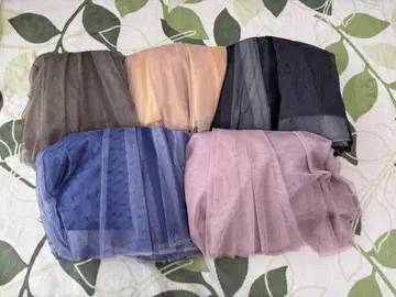 바이컬러 샤샤 스커트 5세트