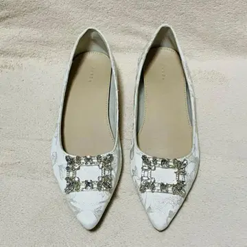 RANDA 비쥬 부품 플랫 펌프스 레이스 23cm