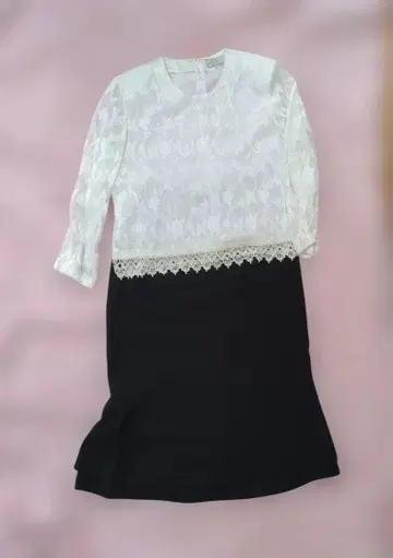 레트로 블라우스 스커트 셋업