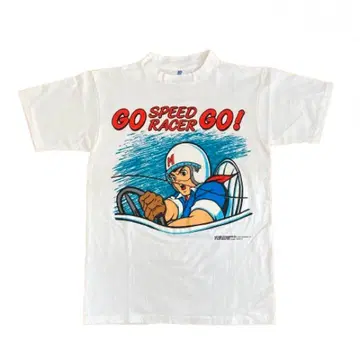 스피드 레이서 마하 GOGOGO 프린트 T셔츠 빈티지 90s