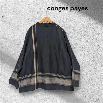 conges payes 다크 블루 블라우스