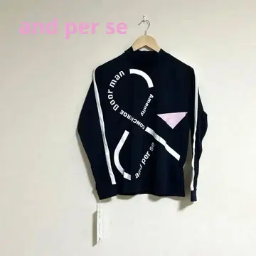 [ 새상품 ] 앤퍼시 골프 긴팔 셔츠 하이넥 네이비 L 사이즈