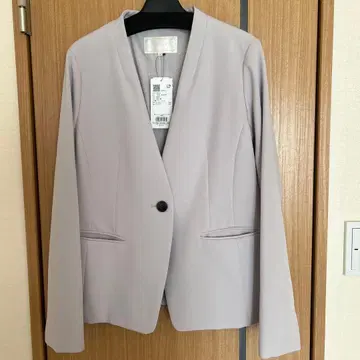 grove 노카라 자켓 M 라이트 그레이