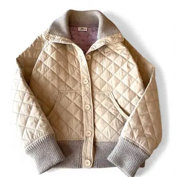 [ 새상품급 ] LACOSTE 퀼팅 자켓 베이지 L 사이즈