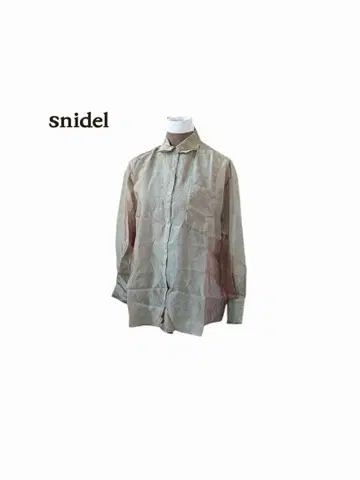 # SNIDEL 스나이델 오간 셔츠 하이넥 니트 레이어드