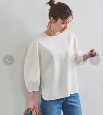 유나이티드 애로우즈 벌룬 슬리브 블라우스