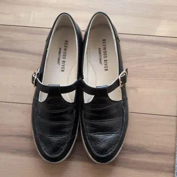 REWOOD RIVER 블랙 가죽 로퍼 리걸 23.5cm