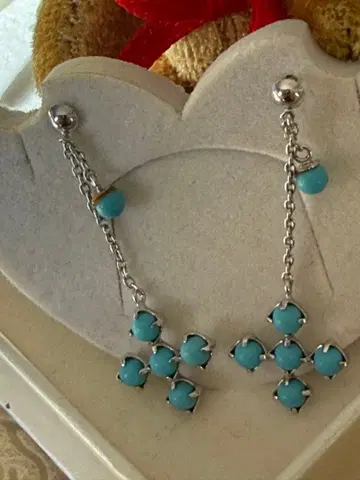 터키석 체인 귀걸이 K14wg