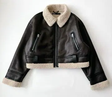 ZARA 브라운 숏 무스탕 코트