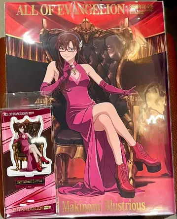 에반게리온 마리 아크릴 스탠드 A3 금박 클리어 포스터 올에바전