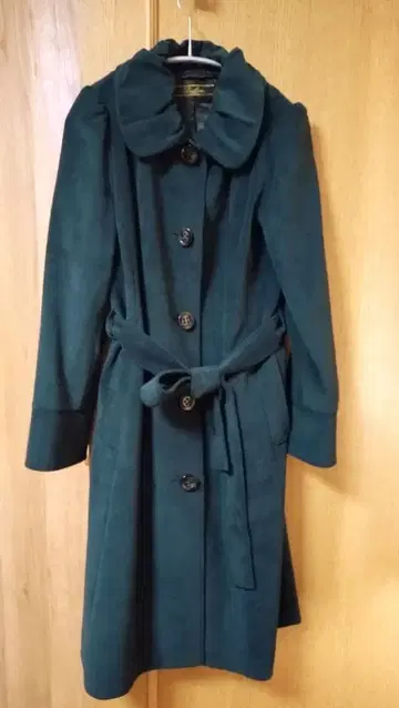 레리안 다크 그린 롱 코트 벨트 포함