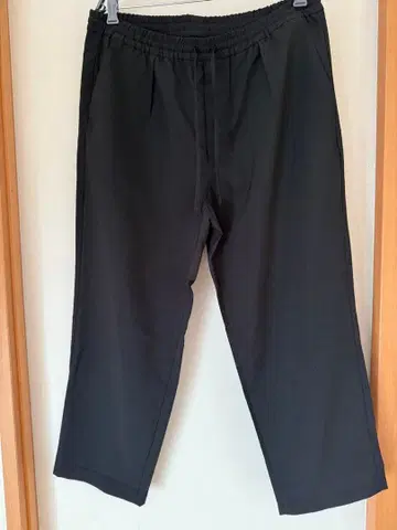 블랙 와이드 팬츠 폴리에스테르 100%