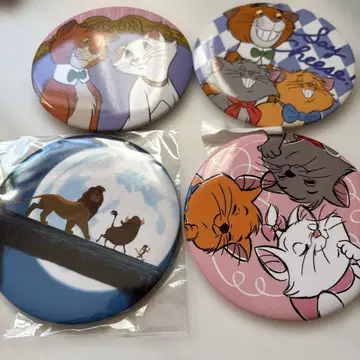 디즈니 캐릭터 올댓캣 라이온킹 캔뱃지 4개 세트