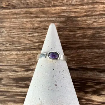 싱글 볼 실버 반지