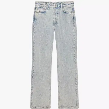 ZARA 스트레이트 레그 미드 라이즈 데님 팬츠 32 라이트 블루