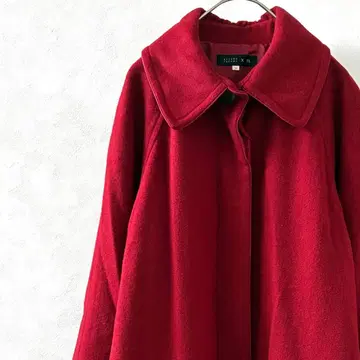 ATSURO TAYAMA 롱 코트 스탠 칼라 모 100% 포켓 부착