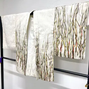 겉옷 앤티크 라메 실 꽃 문양 나무 기모노 112tz