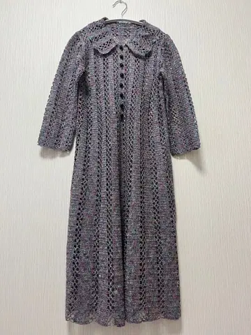 사이토 토세코 레이스 니트 롱 원피스