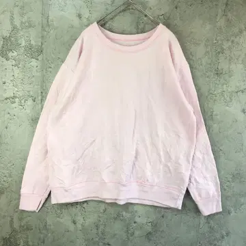 B911 구제 의류 트레이닝복 맨투맨 핑크 무지 90s Y2K