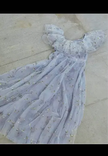 RANDA 2WAY 숄더 플라워 자수 원피스