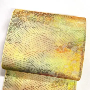 후쿠로 오비 파도 바위 금사 은사 기모노 113tz