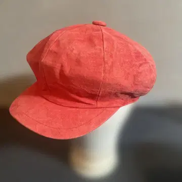 오렌지 (코랄 핑크) 헌팅 캡 스웨이드