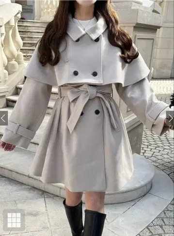 2way 케이프 세트 코트 [ze782] GRL