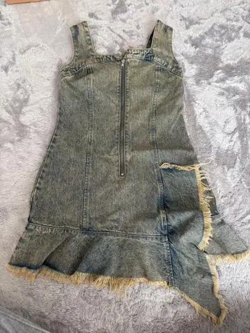 EMODA 데님 뷔스티에 프린지