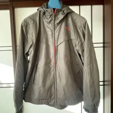 PUMA 푸마 후드 부착 그레이 나일론 자켓 점퍼