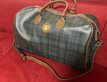 아놀드 파머 *. 그린 계열 체크 보스턴 백 미사용 새상품