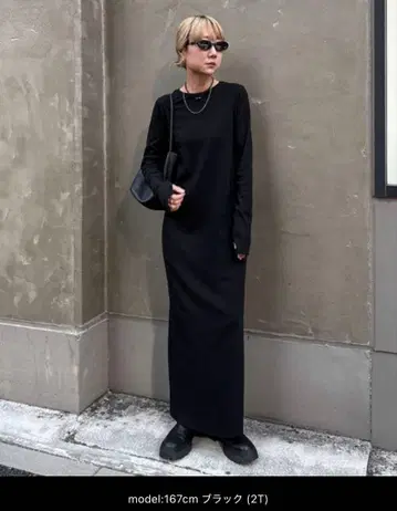 feepur 컷 리브 롱 원피스 2T