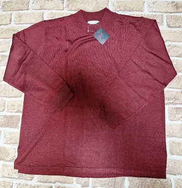 미사용 새상품! 여성용 긴팔 니트 4L 버건디 와인 컬러