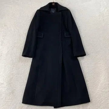 컨디션 최상 캐시미어 100% 월드 롱 코트 검정 블랙 [ M ]