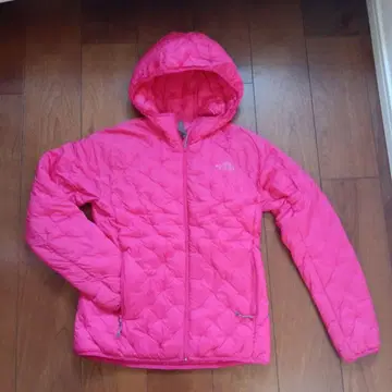 THE NORTH FACE 후드 부착 핑크 코트 매우 깨끗합니다