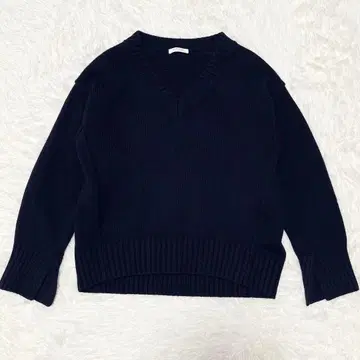 24AW 맥피 라무 캐시미어 V넥 풀오버 오버 사이즈