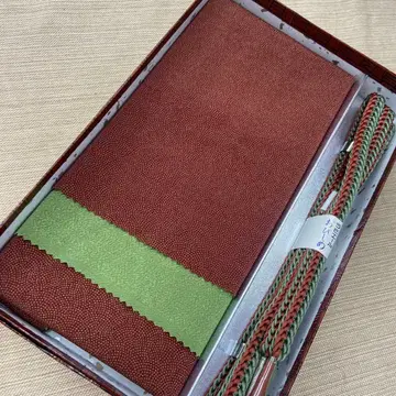 6647 브라운 그린 오비 리버서블 오비아게 세트 폴리에스테르