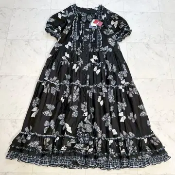 정가 9만 택 포함 PINKHOUSE 깅엄 체크 프릴 리본 원피스