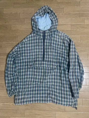 90s 코튼 아노락 마드라스 체크