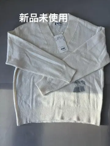 PICONE 아이보리 V넥 스웨터 M