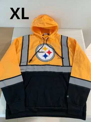 NFL Steelers 후드티 후드 부착 남성용 트레이닝복 속기모 XL