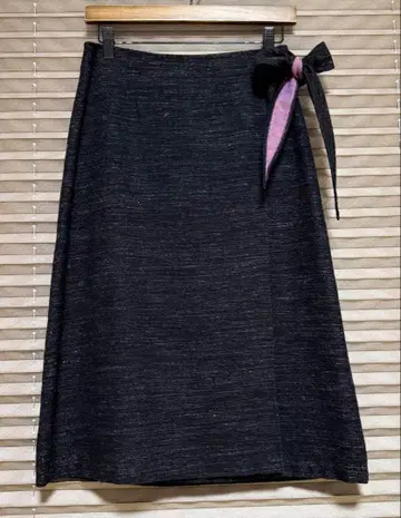 팔라스 팰리스 울 린넨 리본 랩 스커트 울 스커트