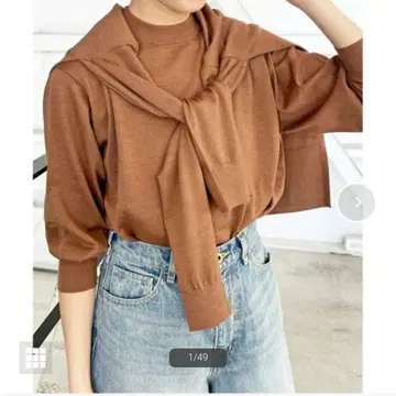 스픽 앤 스팬 18G 크루넥 풀오버 카멜