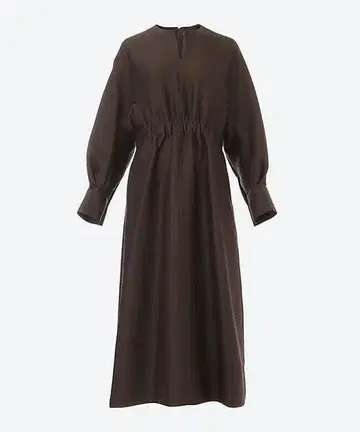 에부르 ebure 클리어 더블 크로스 원피스 브라운 38