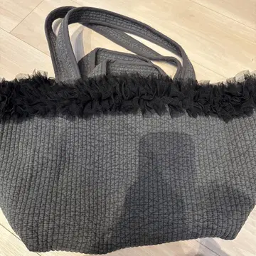 [ 새상품급 ] rose aura 와이드 사이즈 튤 누비백 다크 그레이