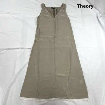 Theory 원피스 슬리브리스 베이지 계열 사이즈 2 V컷