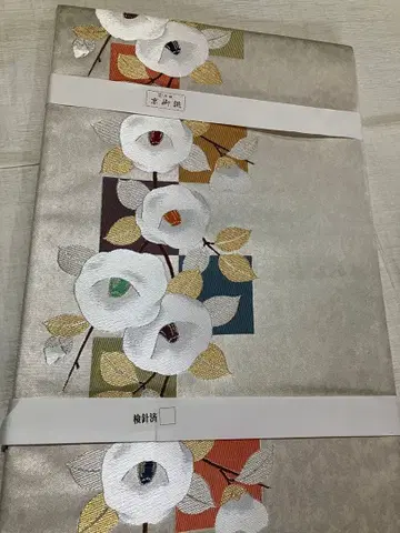 미사용 후쿠로 오비 동백