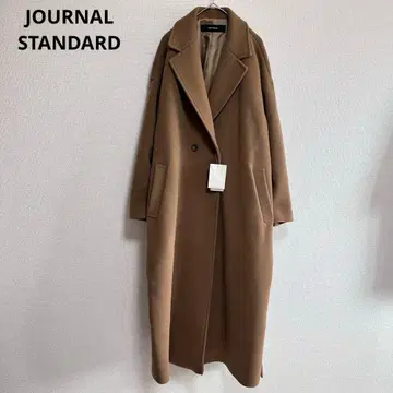 새상품 저널 스탠다드 더블 모사 롱 코트 베이지 38